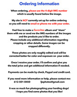 Pricing and order info - Double click best on screen