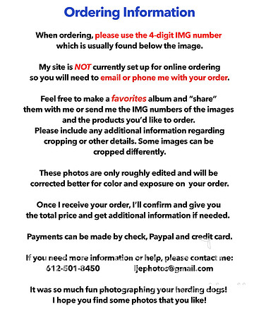 Basic order instructions